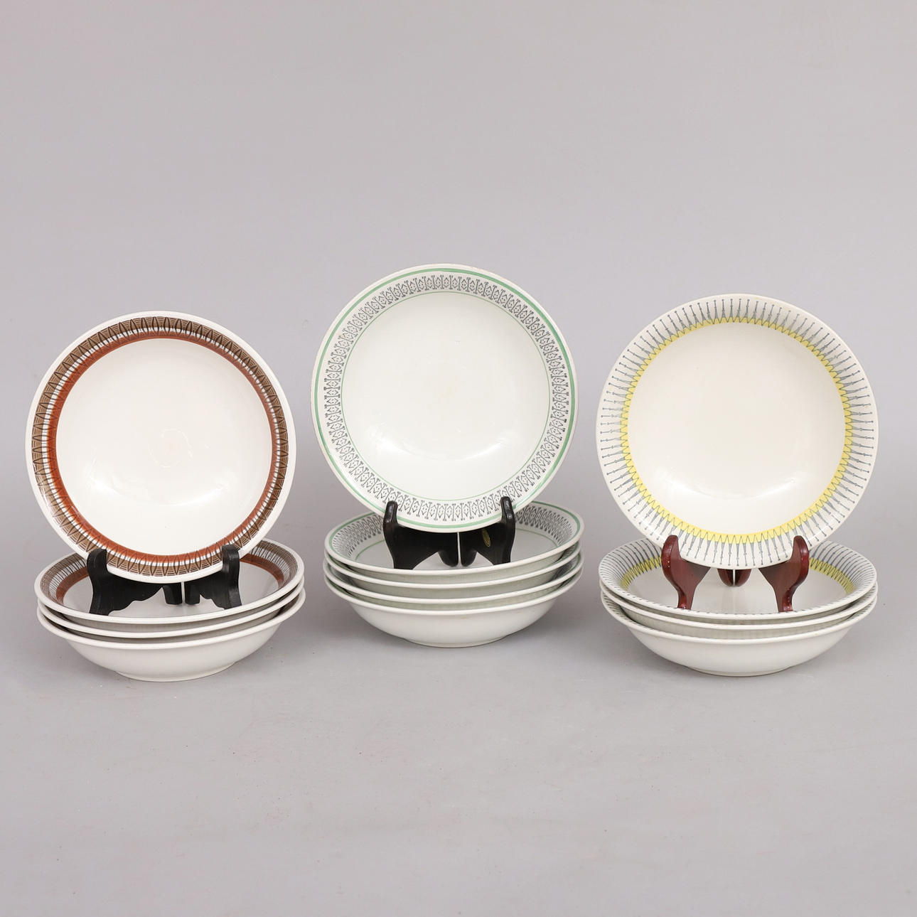 PLATES, 13 pcs, "Hellas, "Pigg", "Lansett", Gefle.