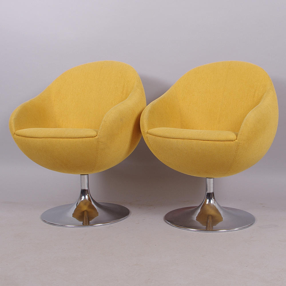 SNURRFÅTÖLJER, 1 par, "Venus", Joahnsson Design, Markaryd.