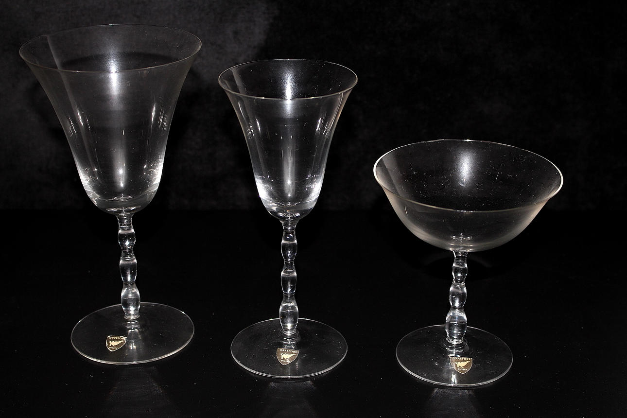 GLASSERVICE, 14 delar, Orrefors, Simon Gate.
