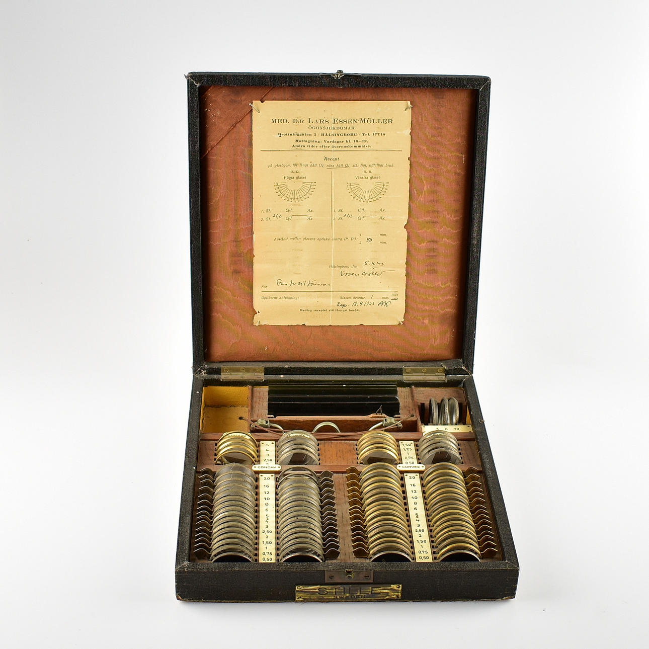 PROVLINSER för optiker, 1900-tal.