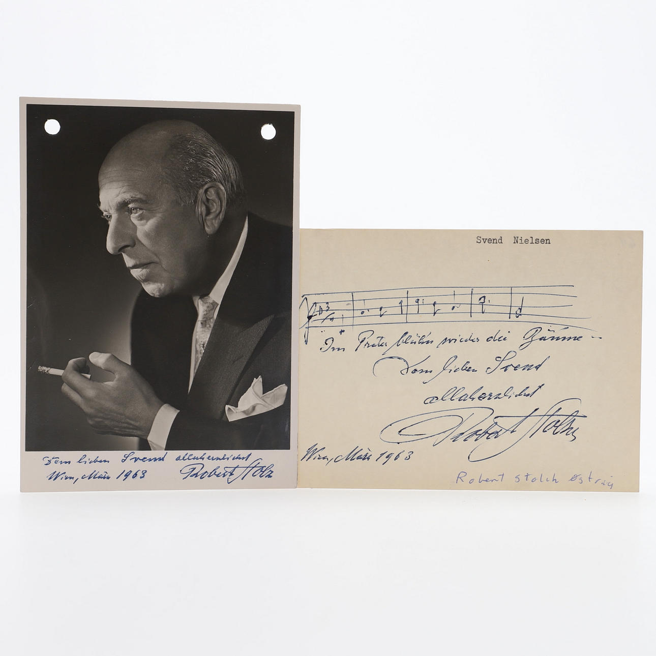 AUTOGRAF. Robert Stolz (1880-1975). østrigsk komponist og dirigent.