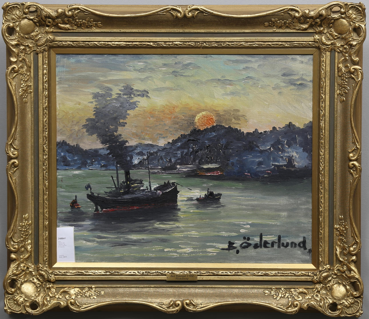 BERT ÖSTERLUND. TILLSKRIVEN. Olja på duk, signerad B. Österlund.