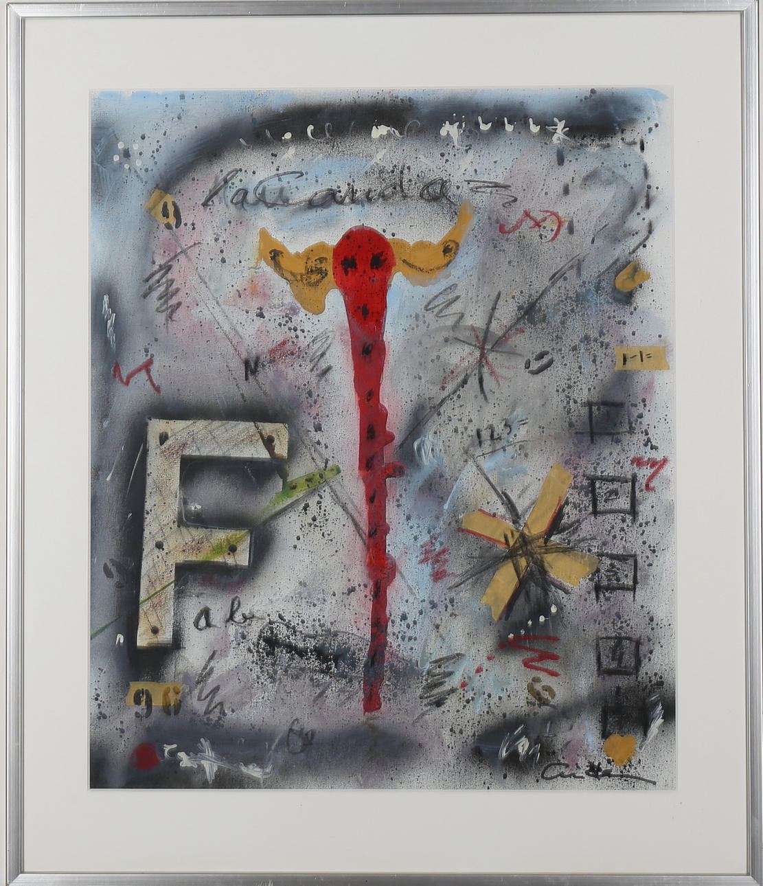 LARS LINDÉN. Komposition, blandteknik, signerad.