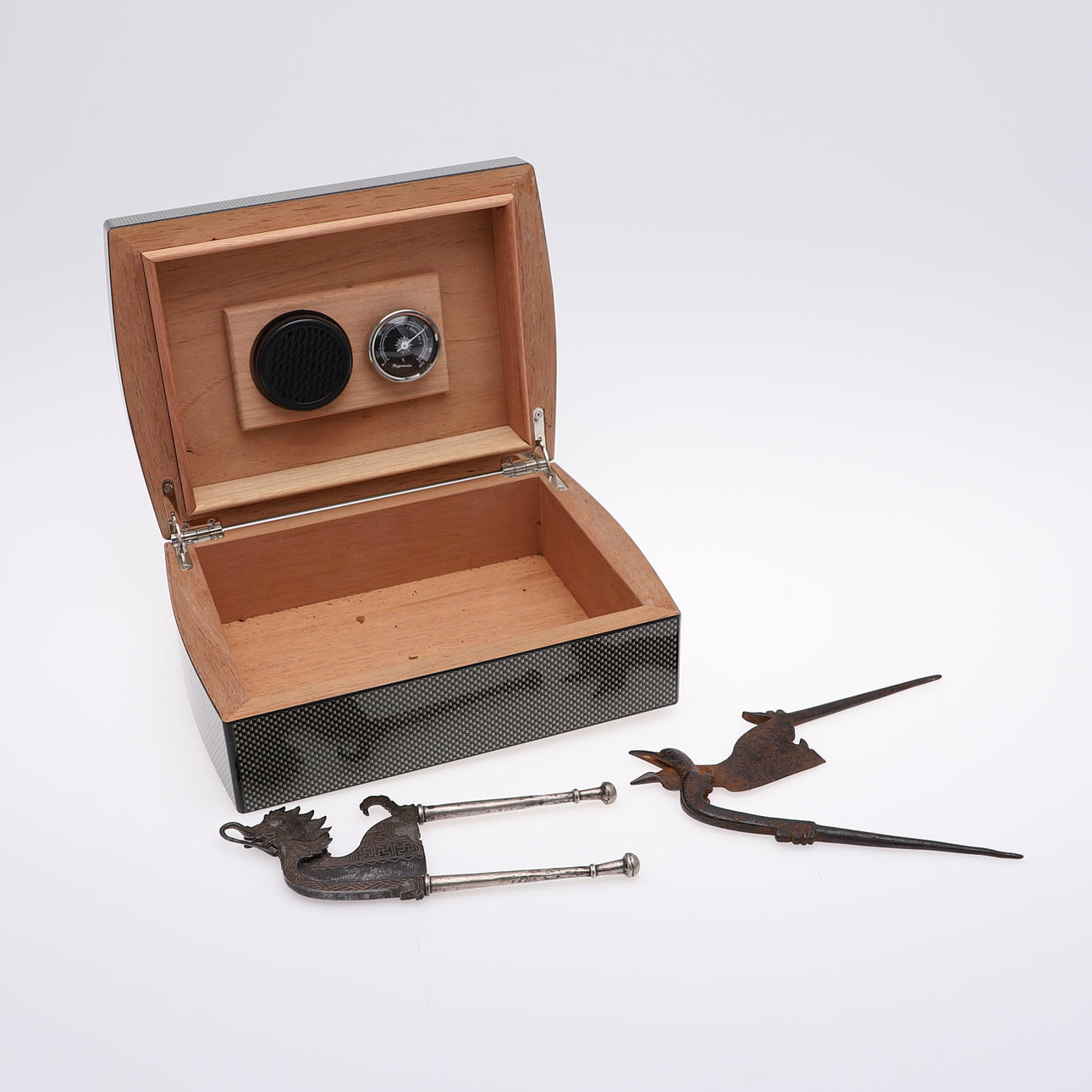 EN CIGARR HUMIDOR LÅDA.