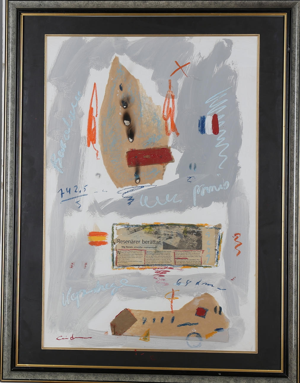 LARS LINDÉN. Komposition, blandteknik, signerad.