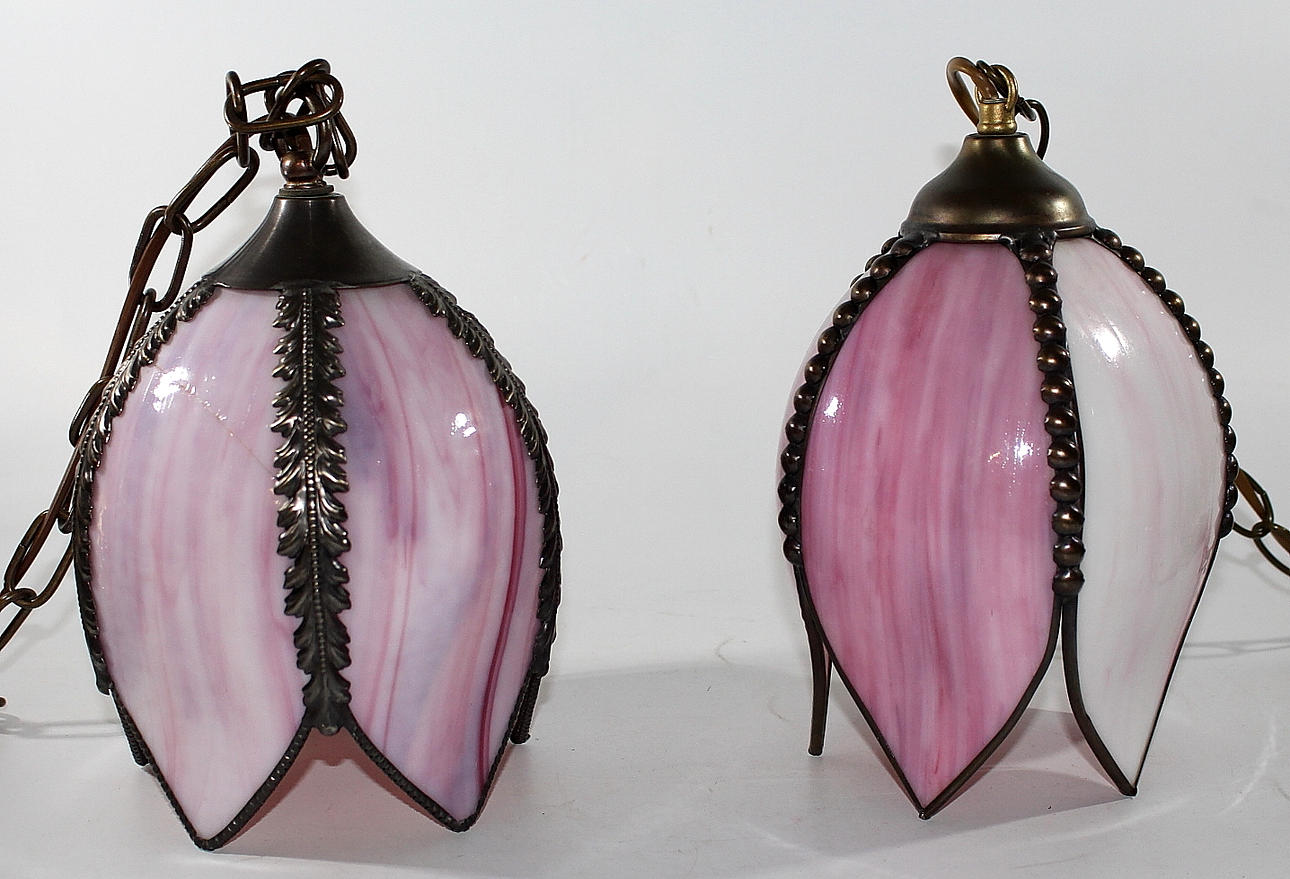 LAMPA, 2 st, Tiffany modell.