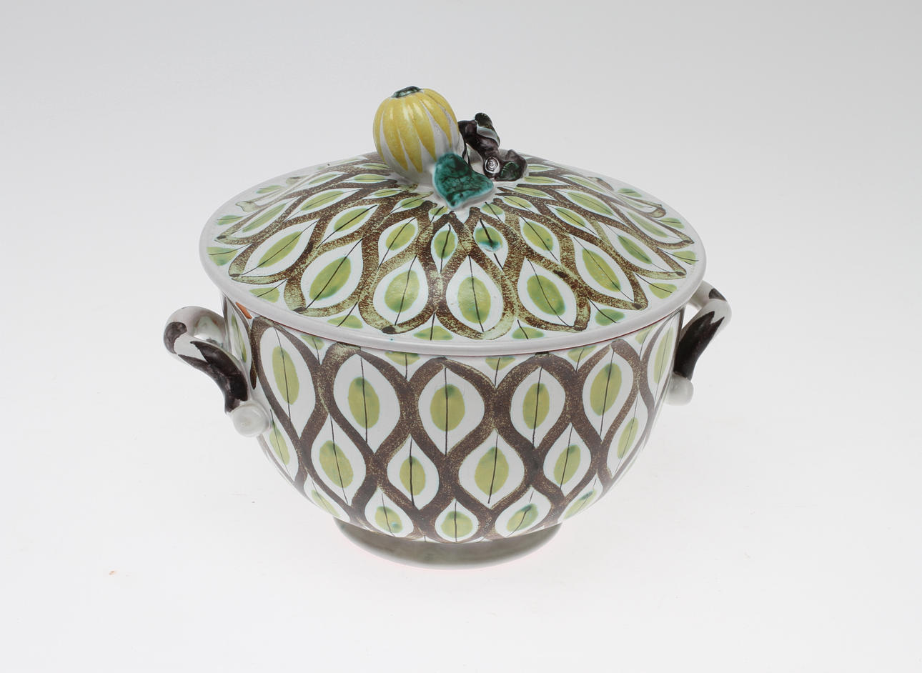 TERRIN, fajans, Stig Lindberg, Gustavsberg Studiohanden, målarmongram Maja Snis, 1940-tal.