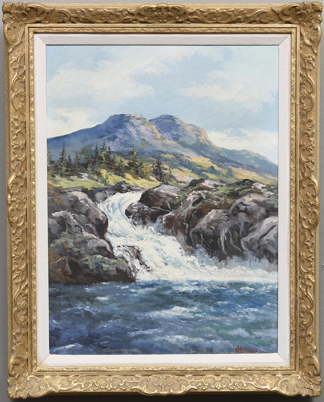 VIKTOR LARSSON. Olja på pannå, signerad.