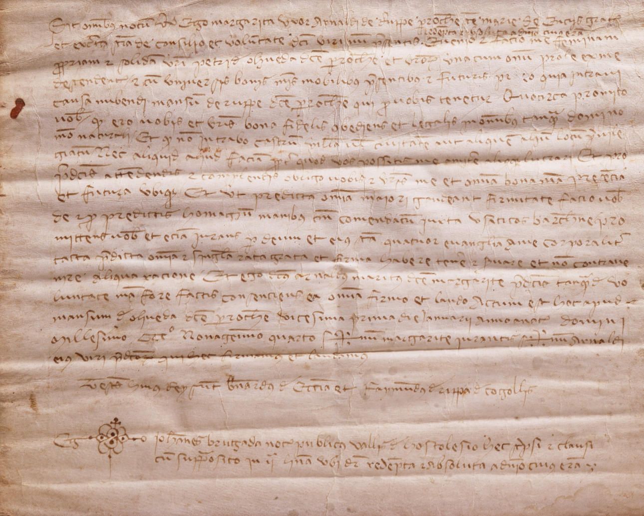 MANUSCRITO ANTIGUO ENMARCADO.
