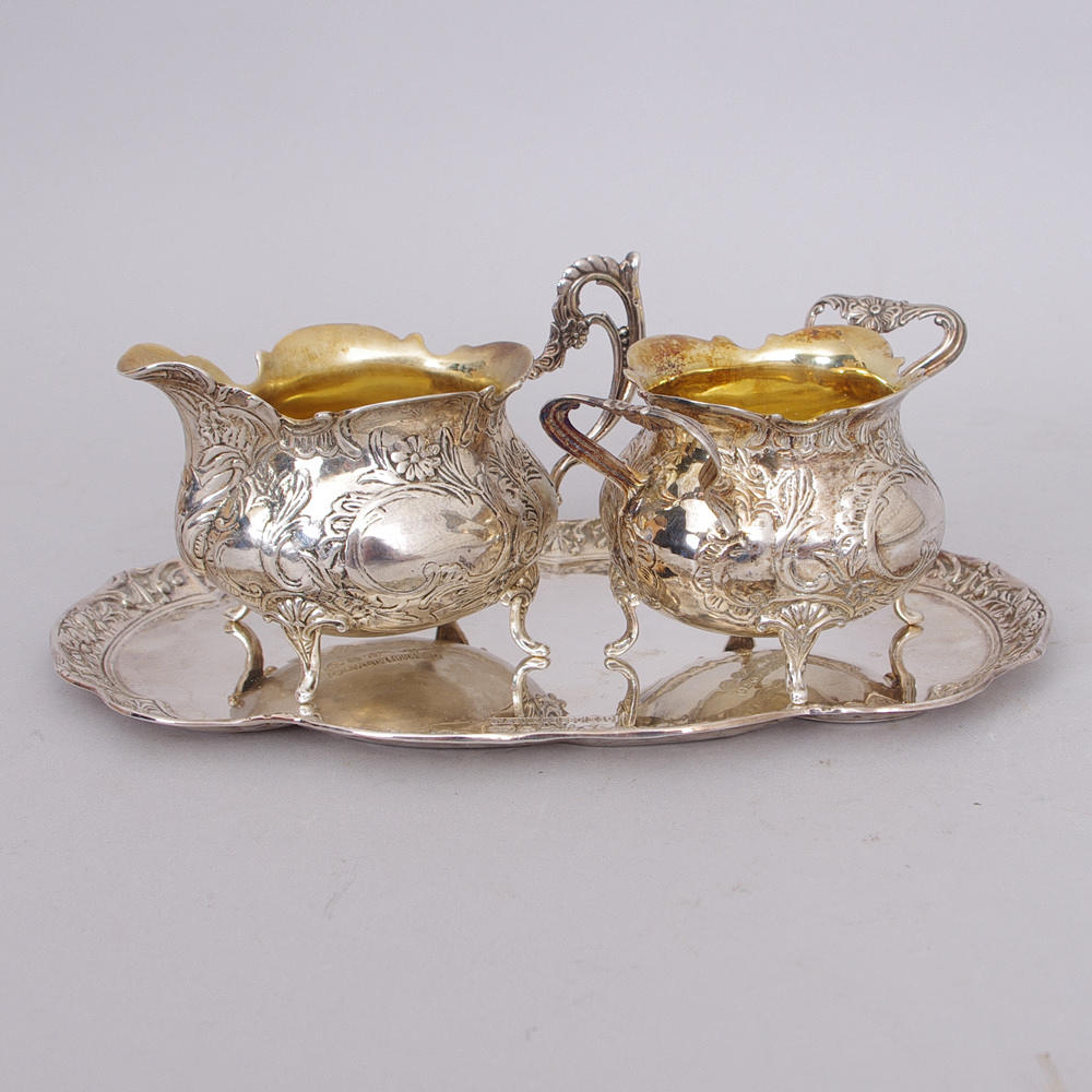 SERVERINGSSET, 3 delar, silver.