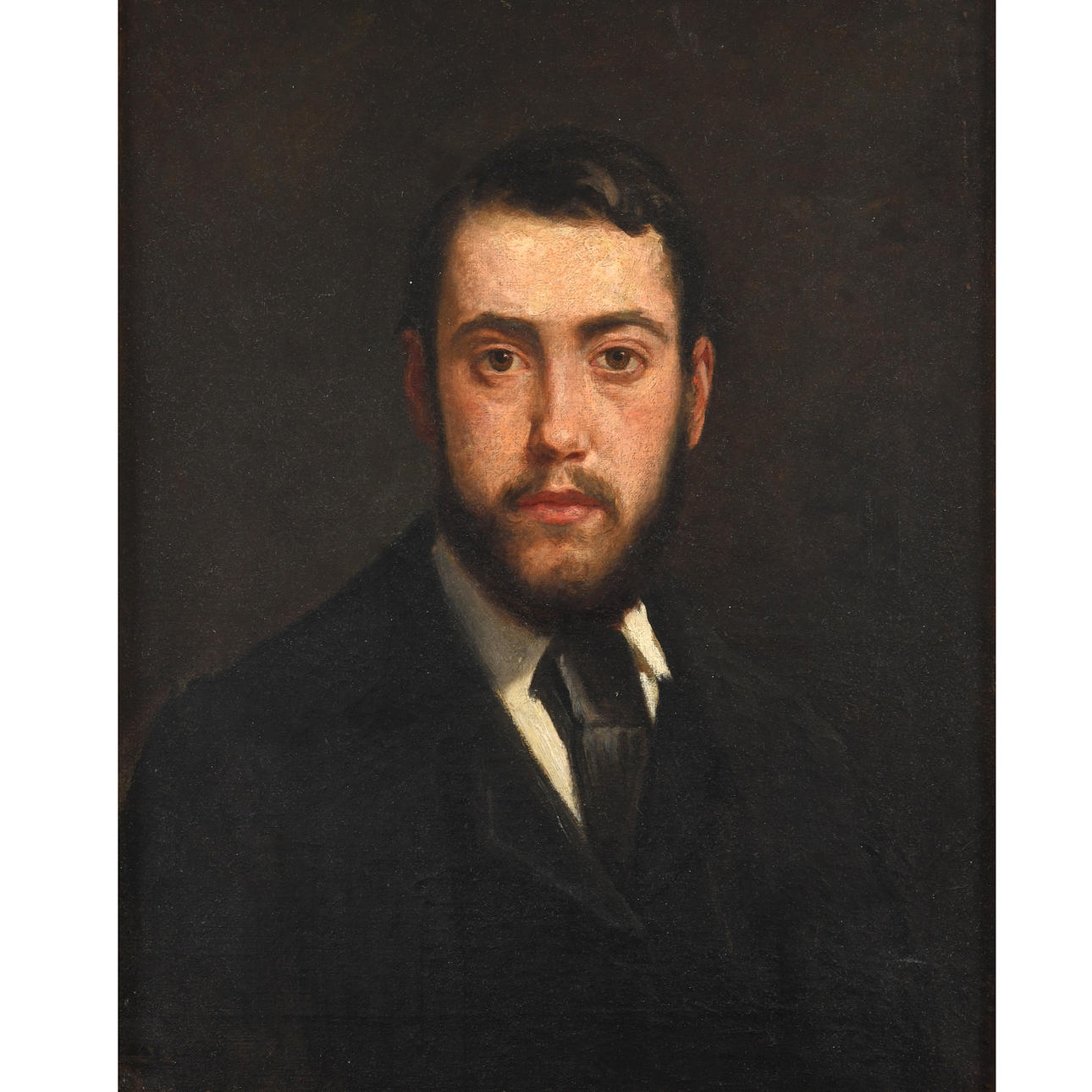 CARLTON ALFRED SMITH (1853-1946). PORTRAIT OF A YOUNG GENTLEMAN, POSSIBLY A SELF PORTRAIT OF THE ARTIST.