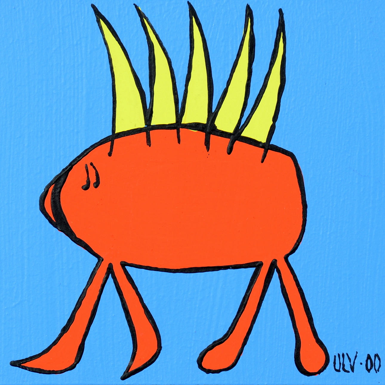 ULF SCHLYTER. Blandteknik på träpannå.