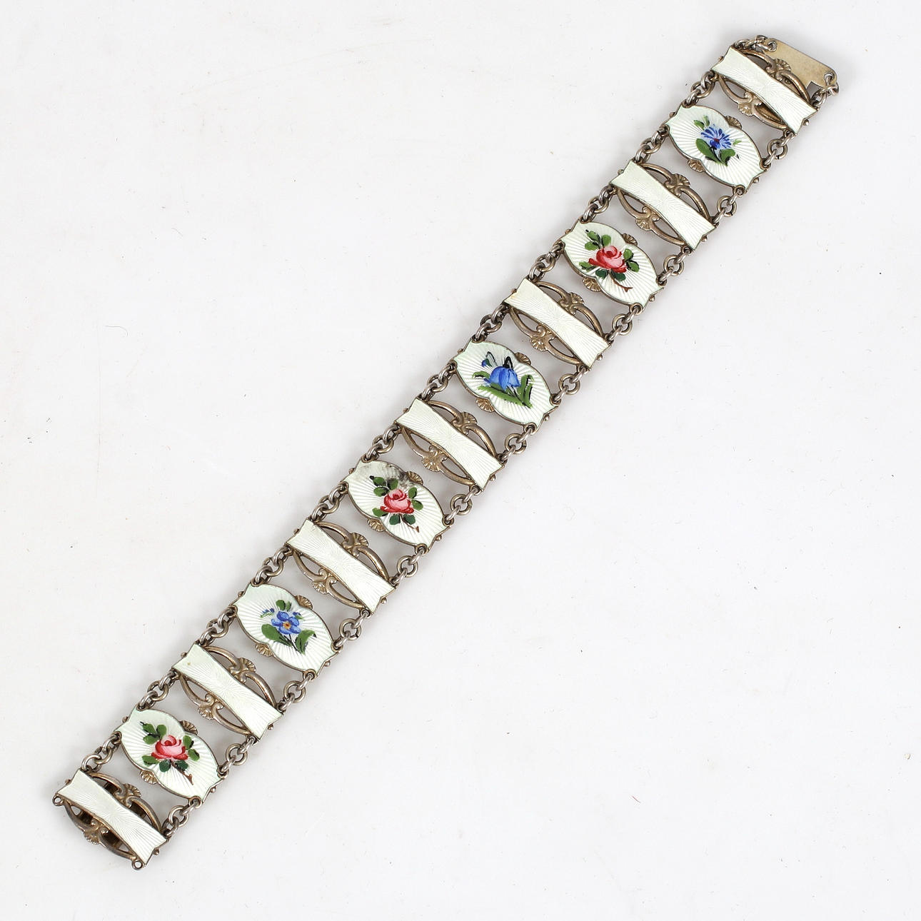 ARMBAND, Silber und Emaille, Norwegen, 1900.