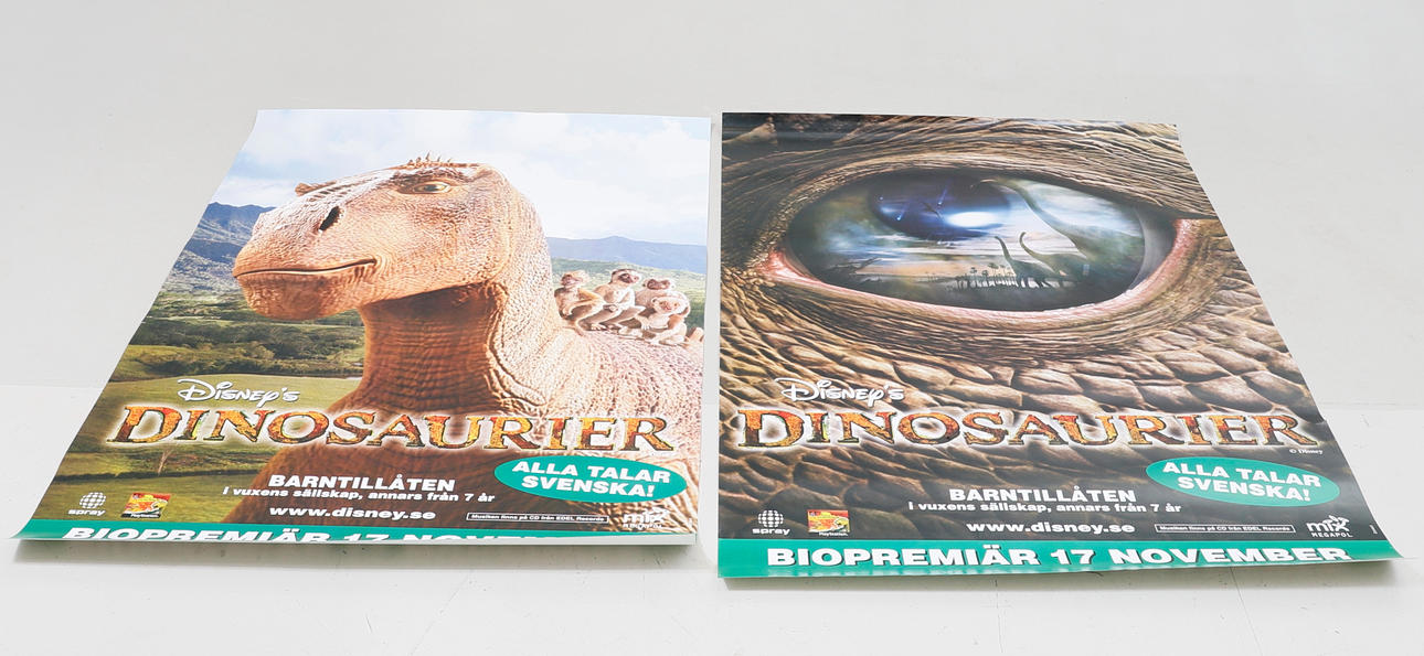 POSTERS 2 pcs, Dinosaurs, Walt Disney, 2000.
