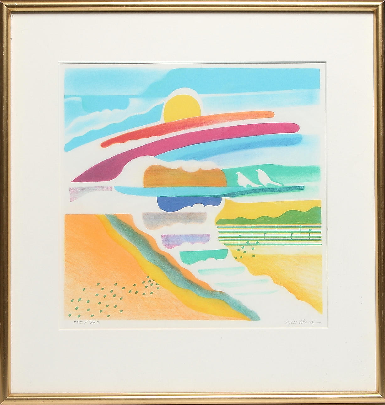 KJELL LÖNNÅ. Litografi, signerad och numrerad, 282/360.