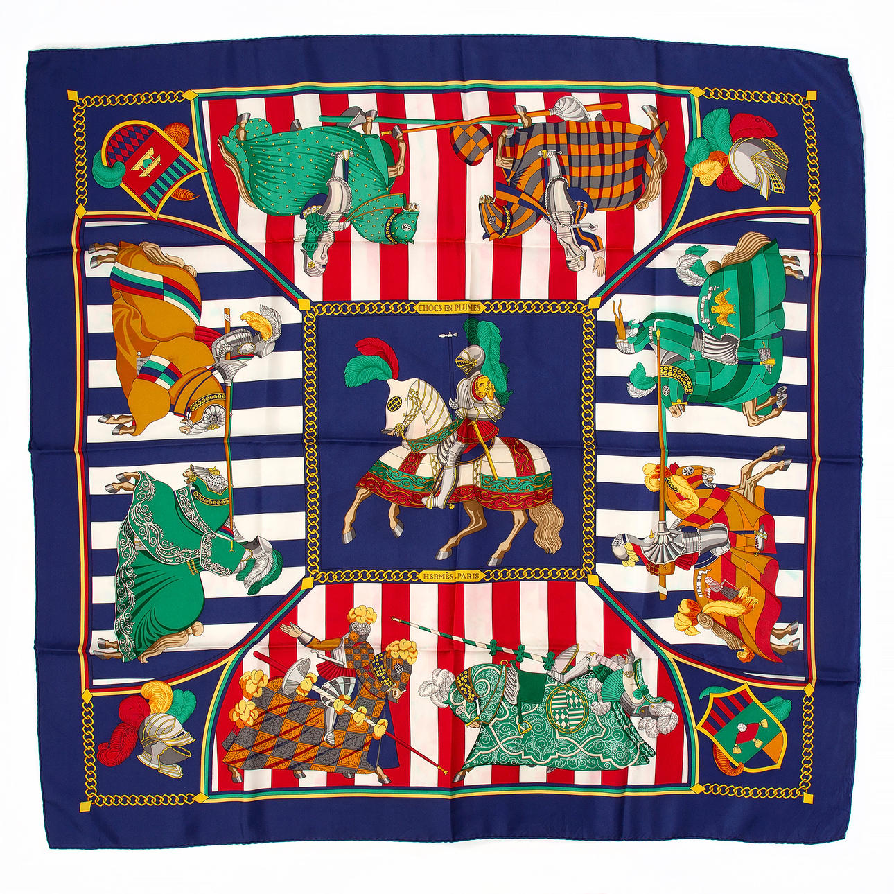 HERMÈS, scarf, "Chocs à Plumes".