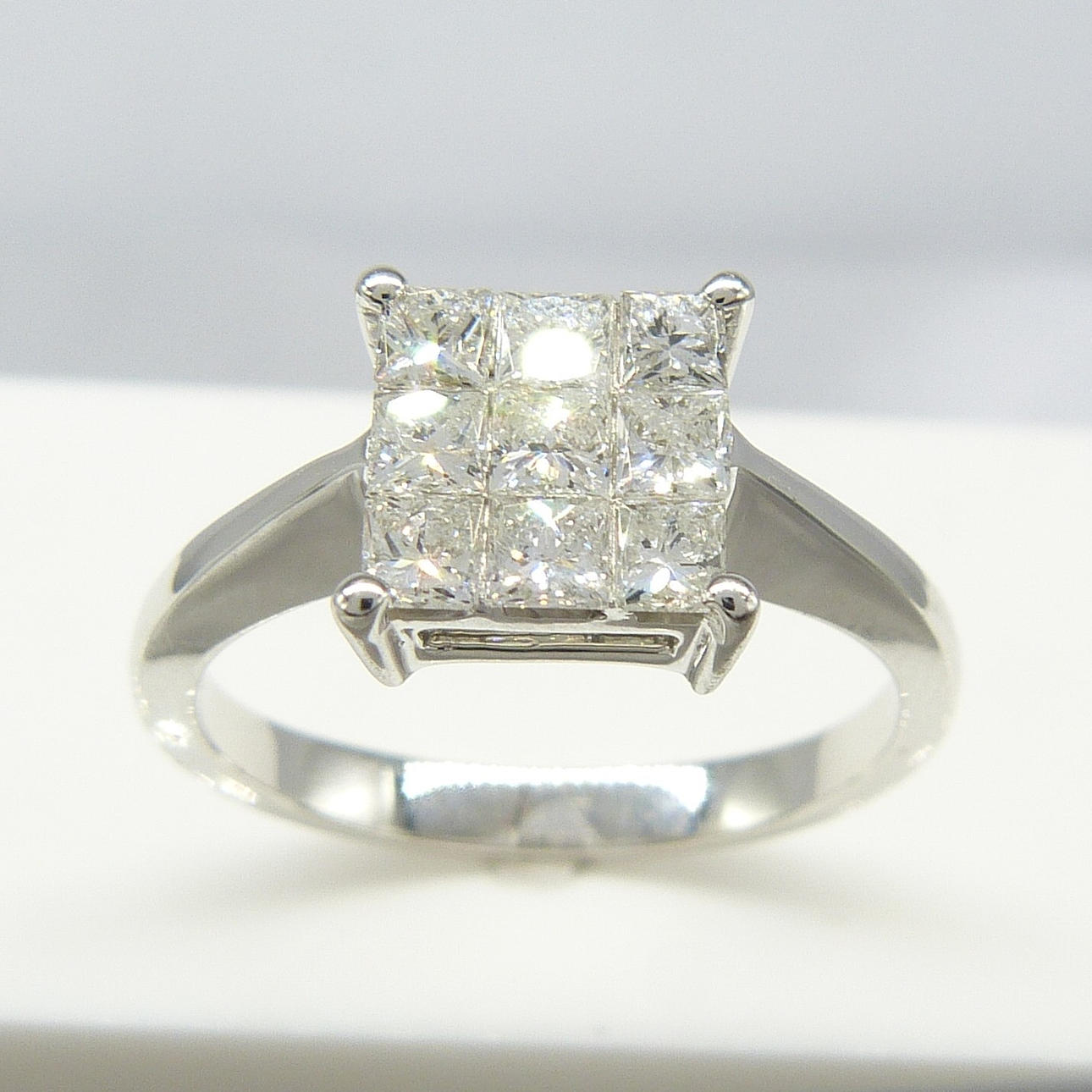 0.75CT PRINCESS-CUT DIAMOND ring.