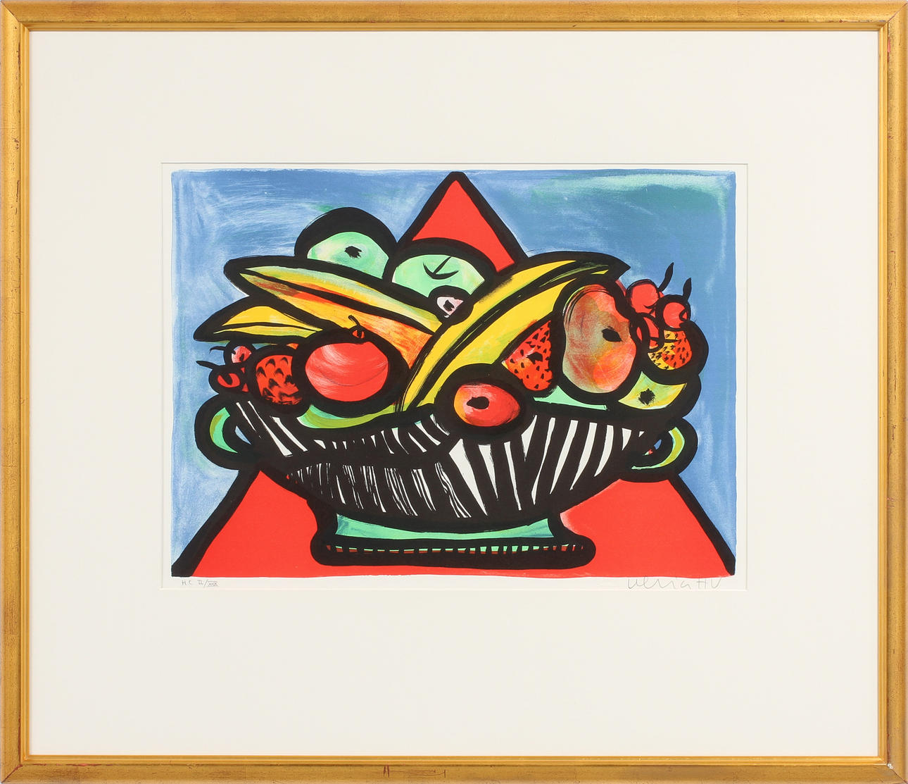 ULRICA HYDMAN VALLIEN. Fruktstilleben, färglitografi, signerad och numrerad HC, II/XXX.