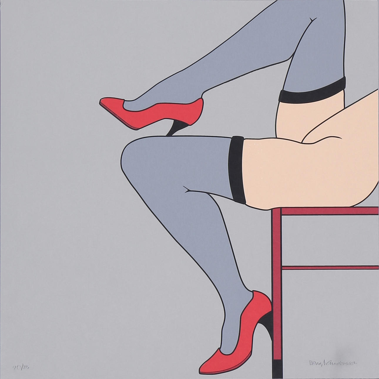 BENGT ANDERSSON. Modeller (2). Färgserigrafier. Signerade. 20/25, 24/25.