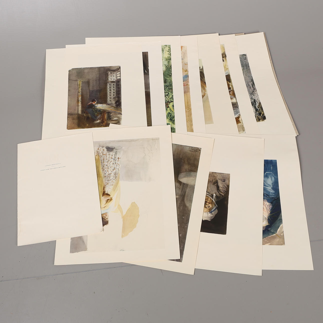 ANDERS ZORN. Efter. Mapp med 11 st reproduktioner.