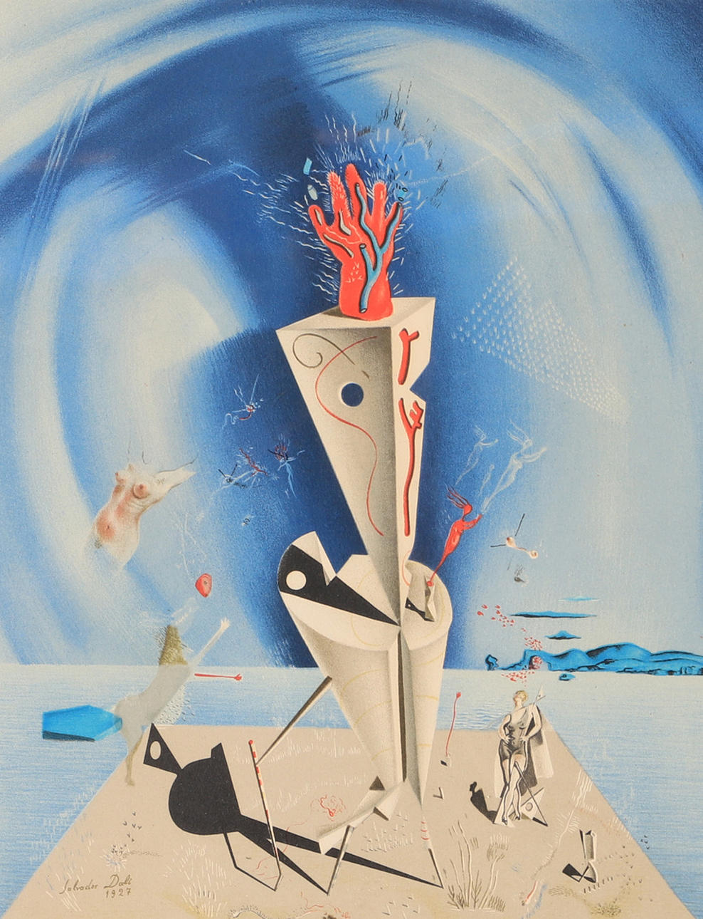 SALVADOR DALÍ. EFTER. Komposition, tryck.