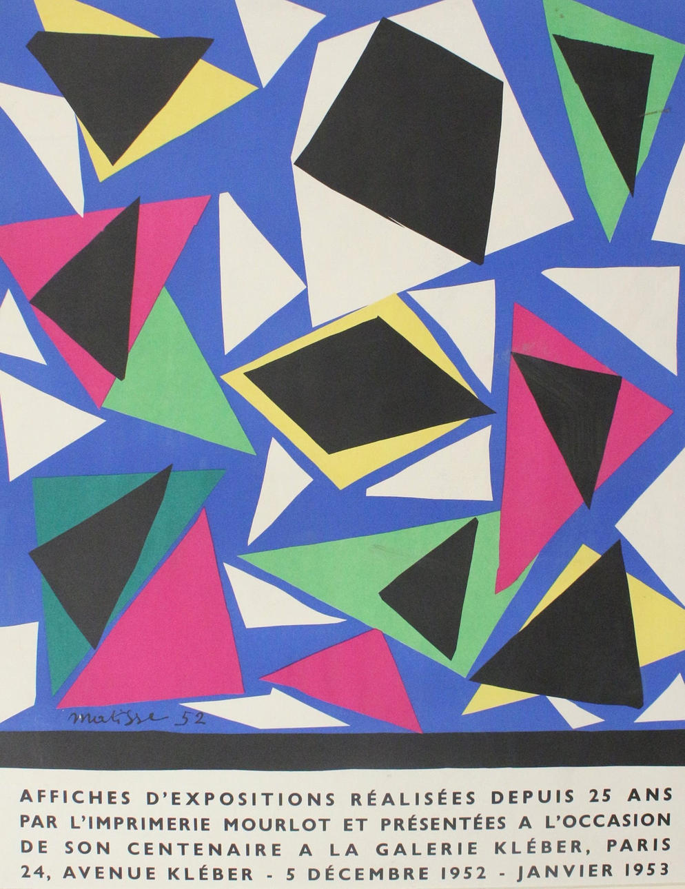 HENRY MATISSE. Efter. 'Kléber Gallery 1952', affisch.