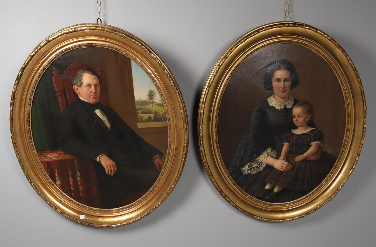 ÓLEO SOBRE LIENZO, una pareja.