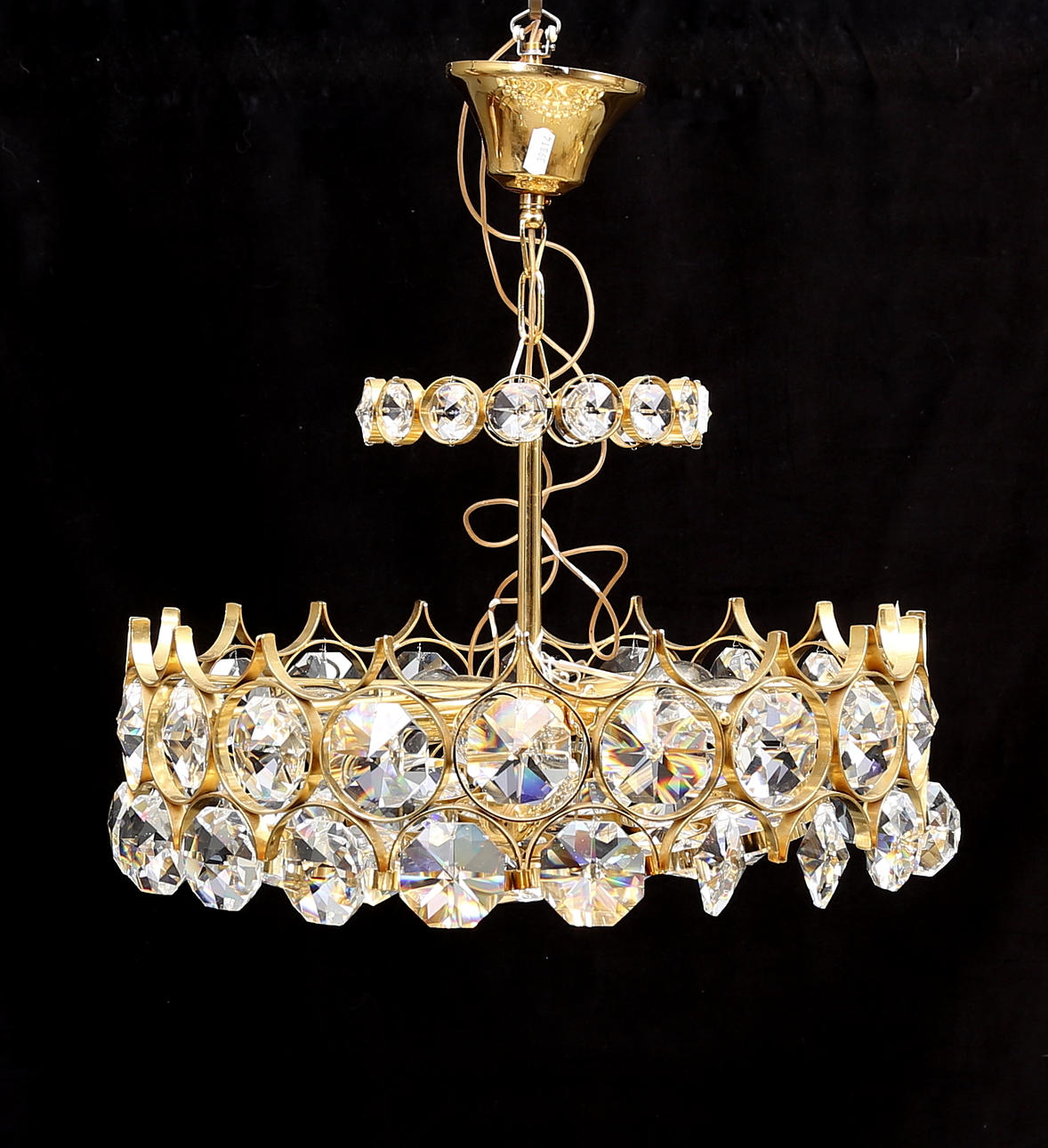 TAKLAMPA, 1900-tal, total höjd ca. 43 cm.