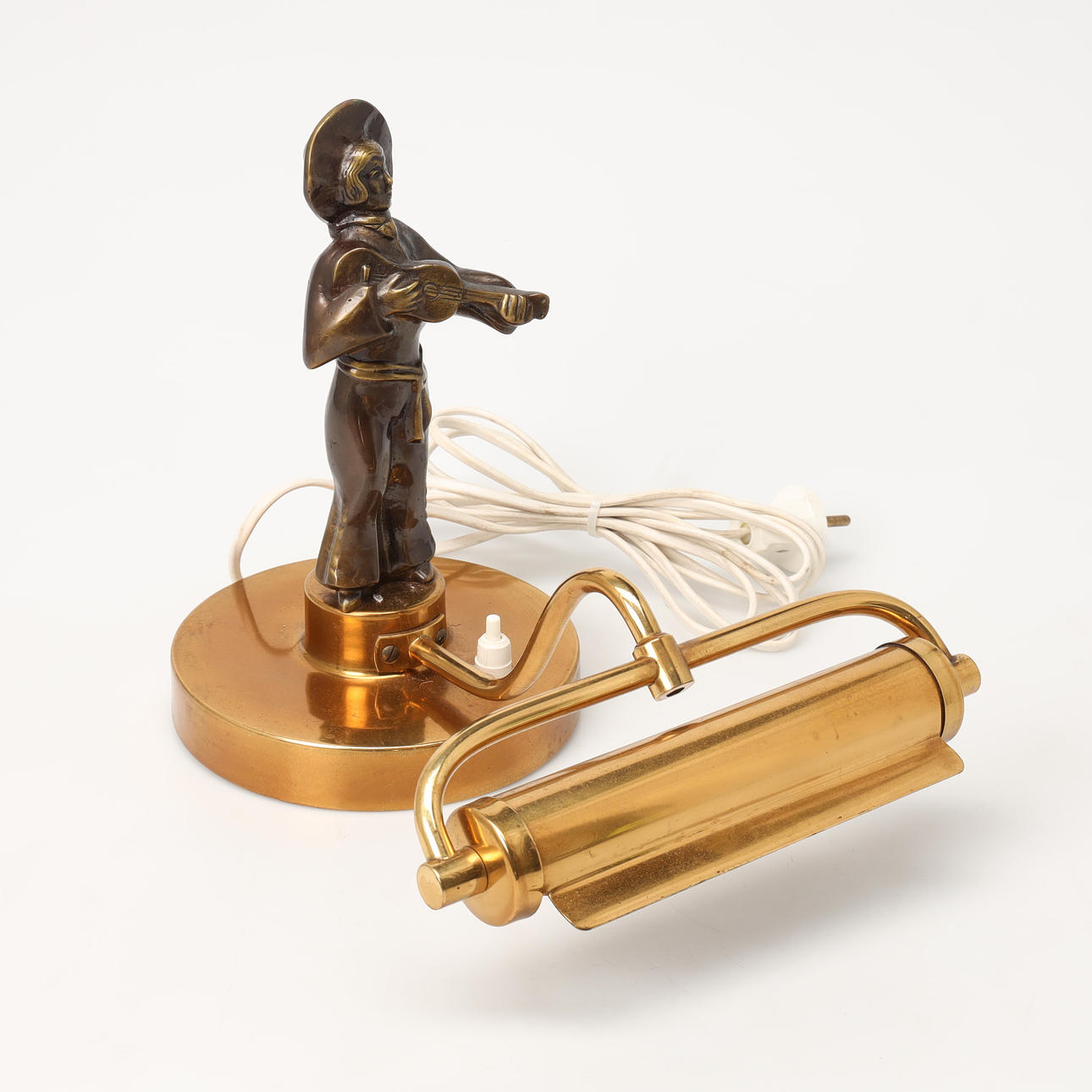 PIANO LAMPE, messing.