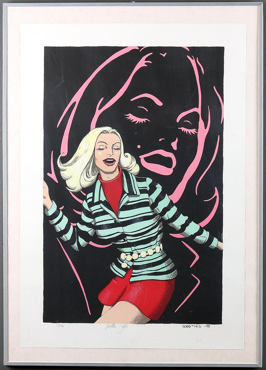 CHRISTIAN BEIJER. "Good Times", litografi, signerad och numrerad 27/99.