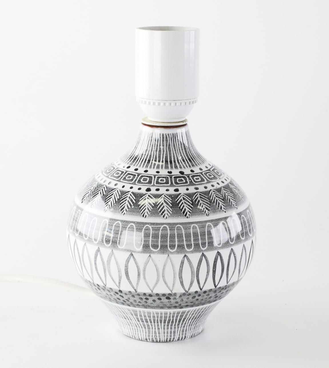 INGRID ATTERBERG. table lamp, "Grafika", earthenware, Upsala-Ekeby.