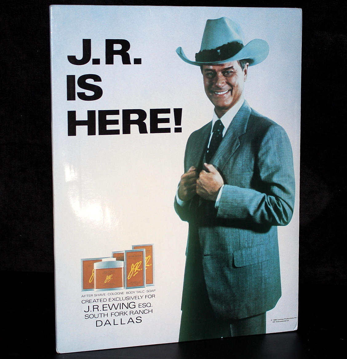 REKLAMSKYLT, J.R Ewing Dallas, Lorimar productions 1980.