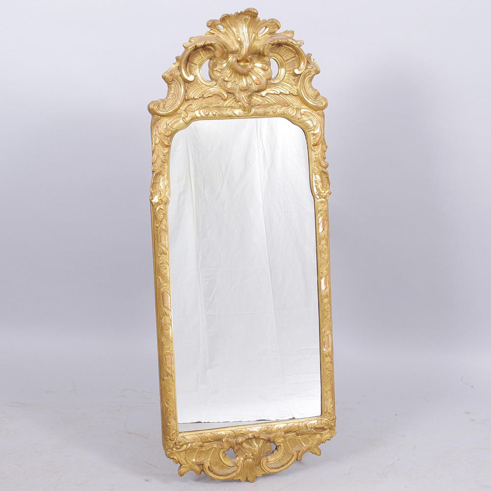 SPEGEL, förgylld, rokokostil.