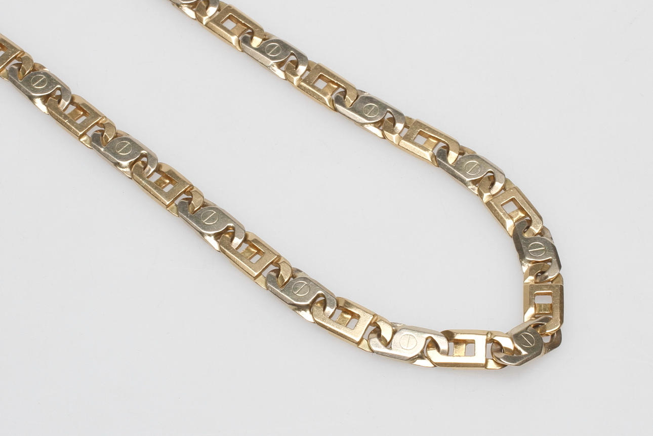 HALSKEDJA, 18k guld, vikt ca 170 gr.