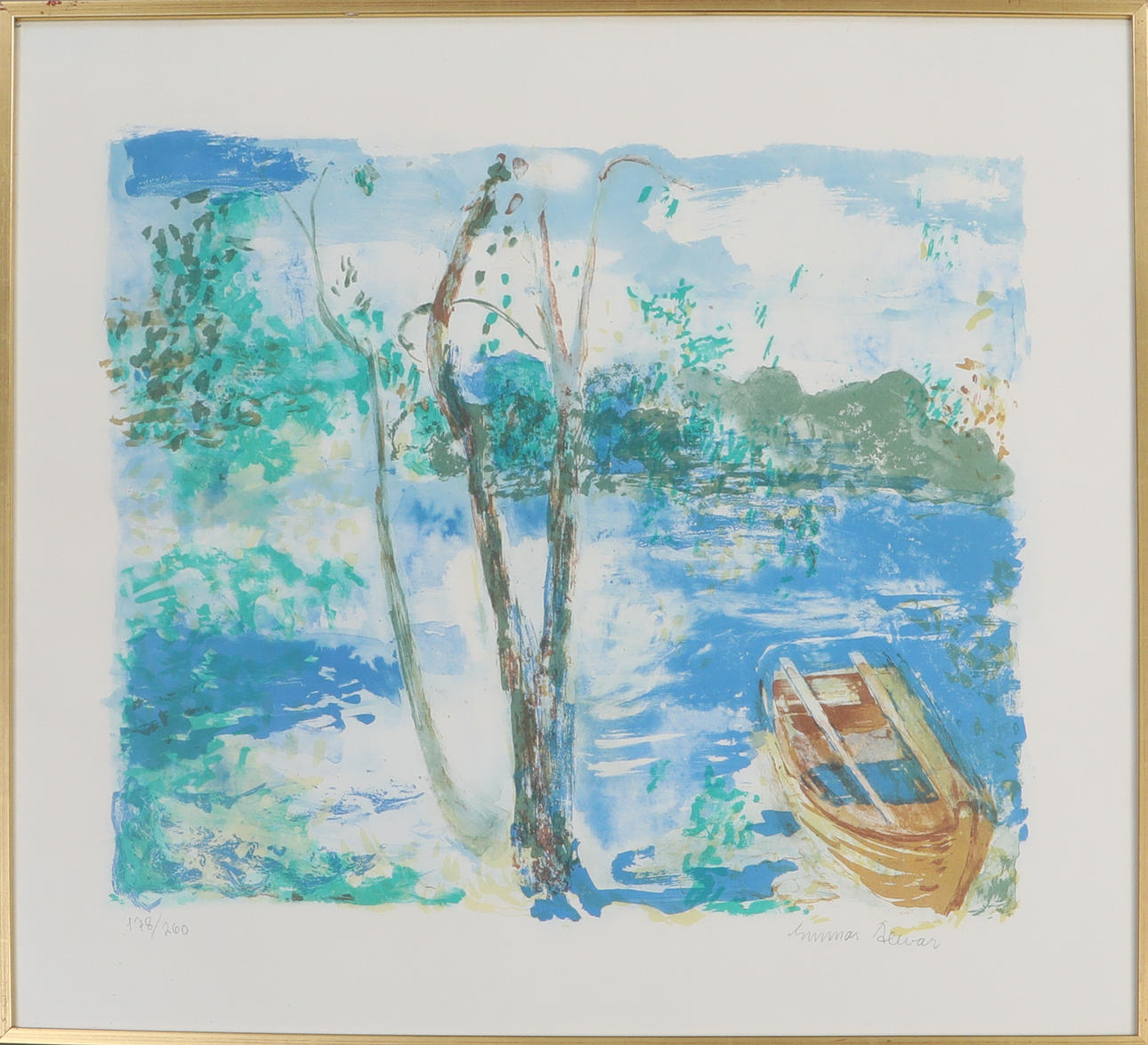 GUNNAR DEWAR. Lithographie, signiert, nummeriert 178/260.