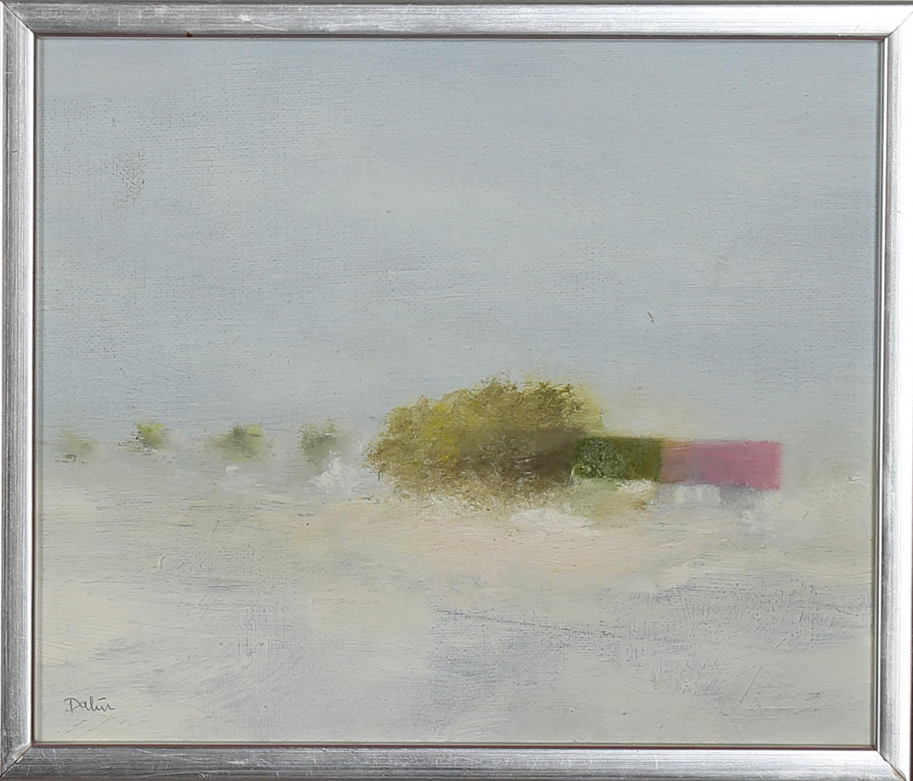 ROLF DALIN. Disigt landskap, olja på pannå, signerad Dalin.