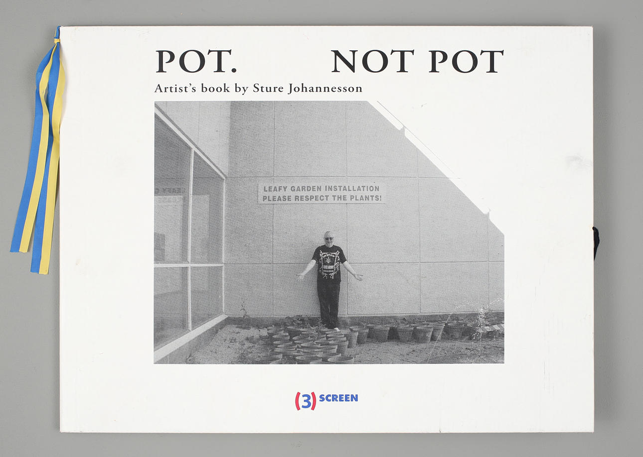 STURE JOHANNESSON. “Pot. not pot", screenprint, 2 pcs., signed Sture J, numbered and dated -04.