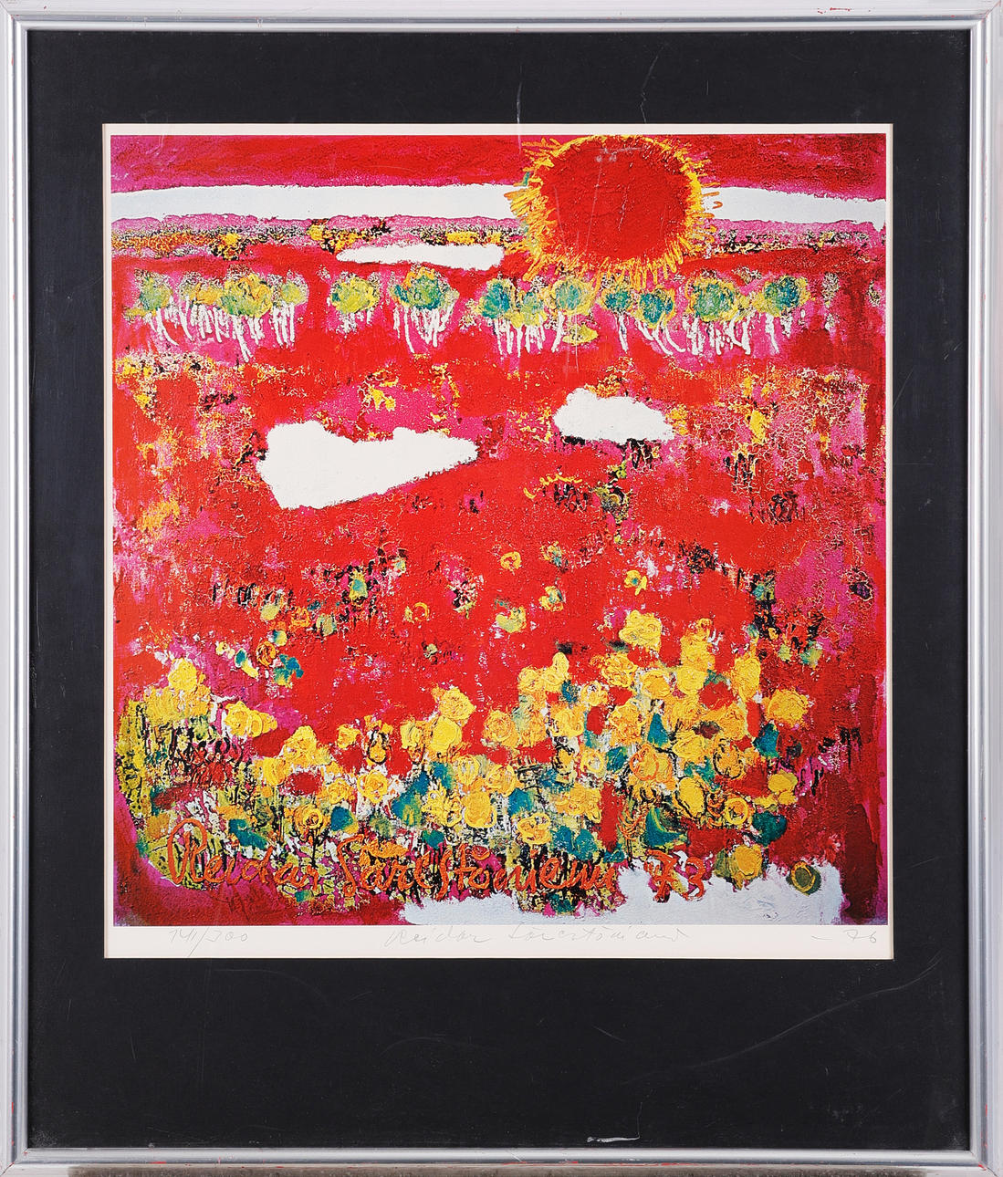 REIDAR SÄRESTÖNIEMI. Composition, color offset, signed and dated -76, 141/300.