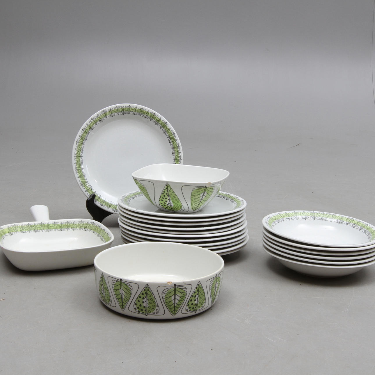 SERVISDELAR, 21 delar, porslin, "Garden", Rörstrand.