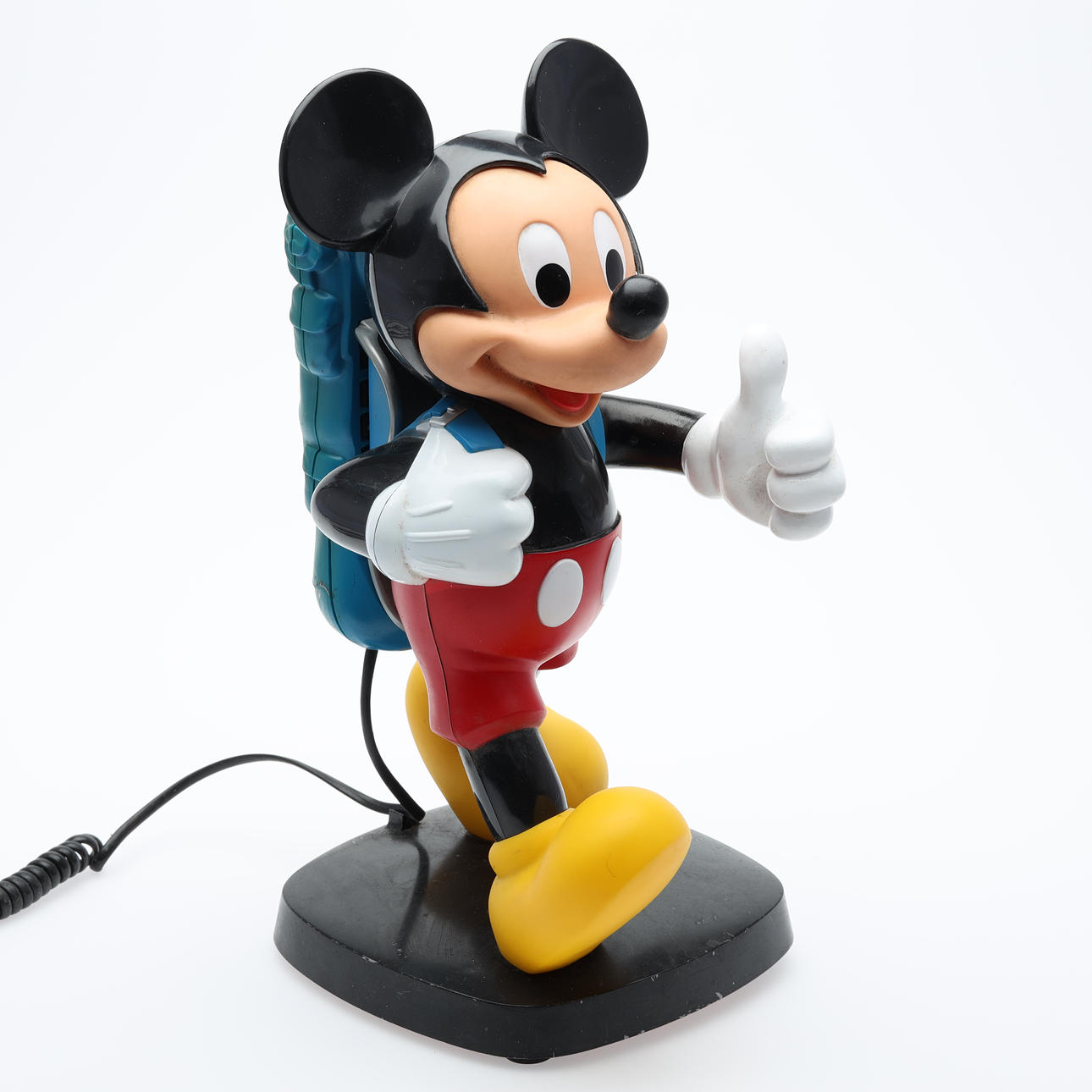 DESK PHONE, Mickey Mouse, plastic, 1980s.