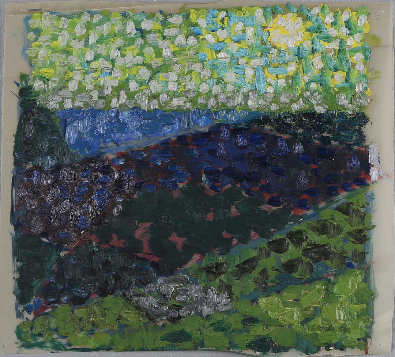 NALLE WERNER. Olja på papper, stämpelsignerad.