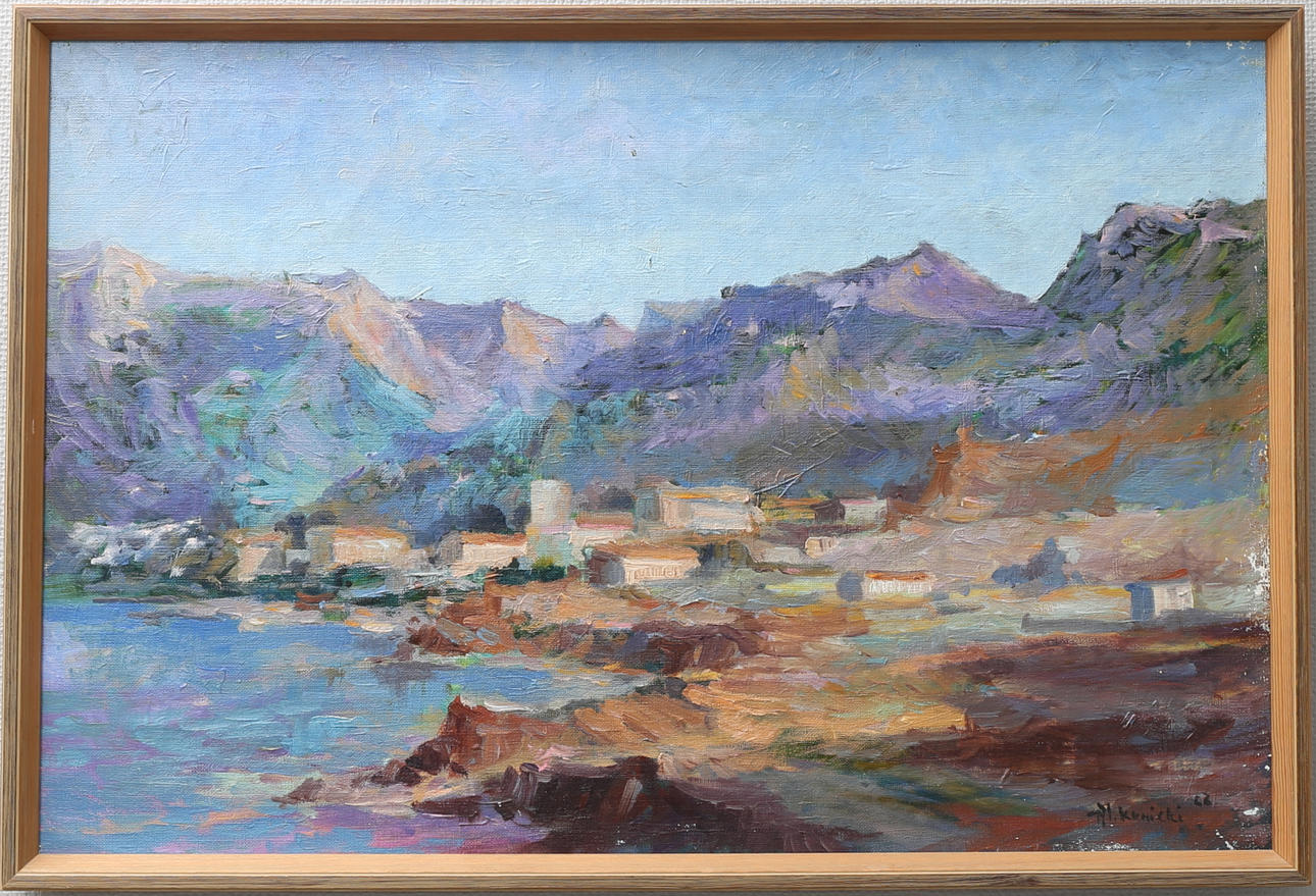 ALEXANDER KUNICKI. "Fermentor, Mallorca". Olja på duk, signerad Al. Kunicki och daterad 67.