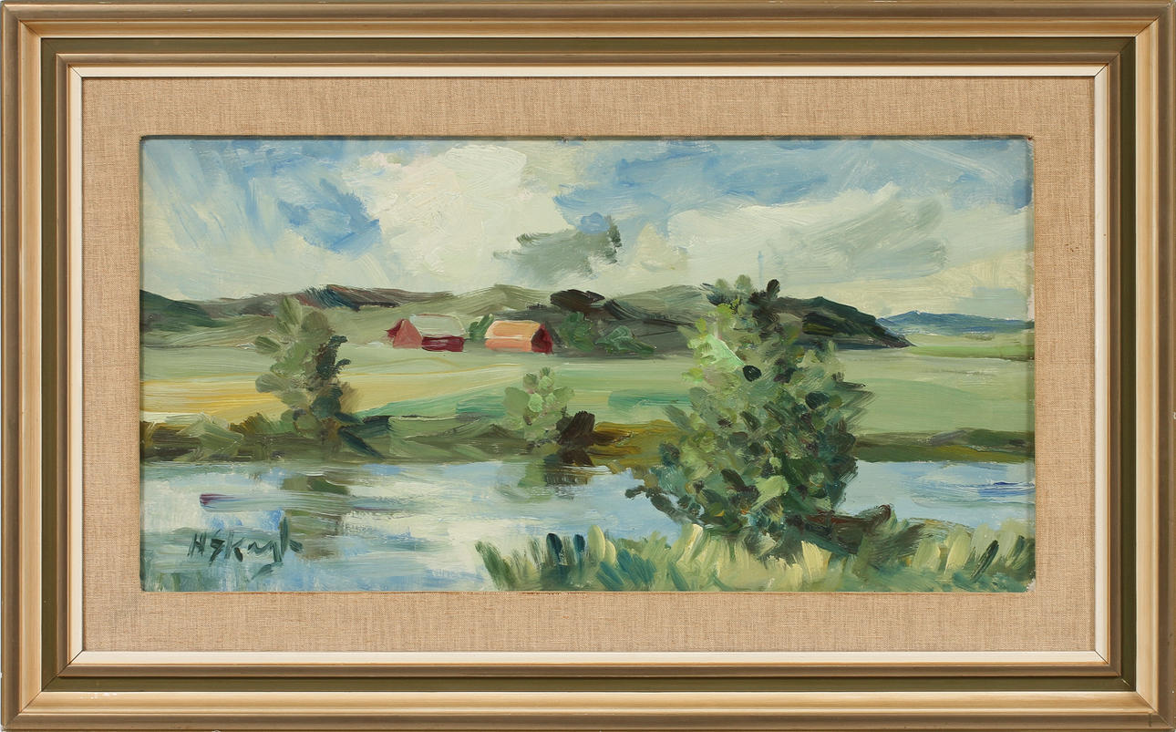 HENRIK SKAGH. Olja på duk uppfodrad på pannå, signerad.