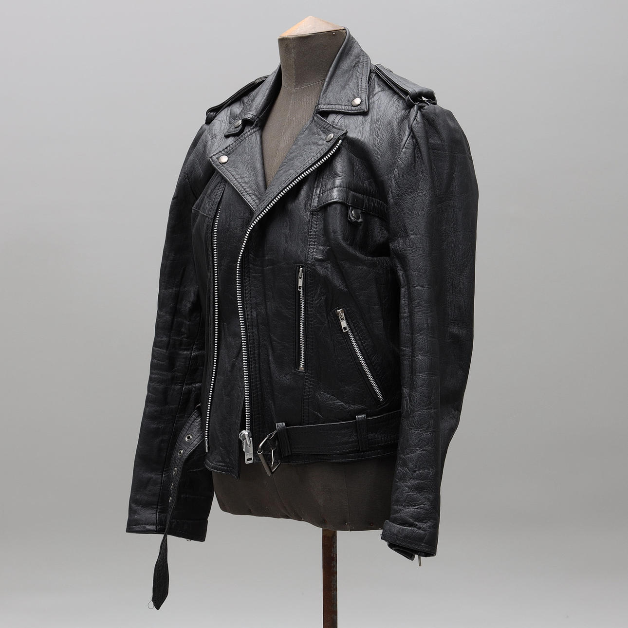 SKINNJACKA. Biker modell. Vintage.