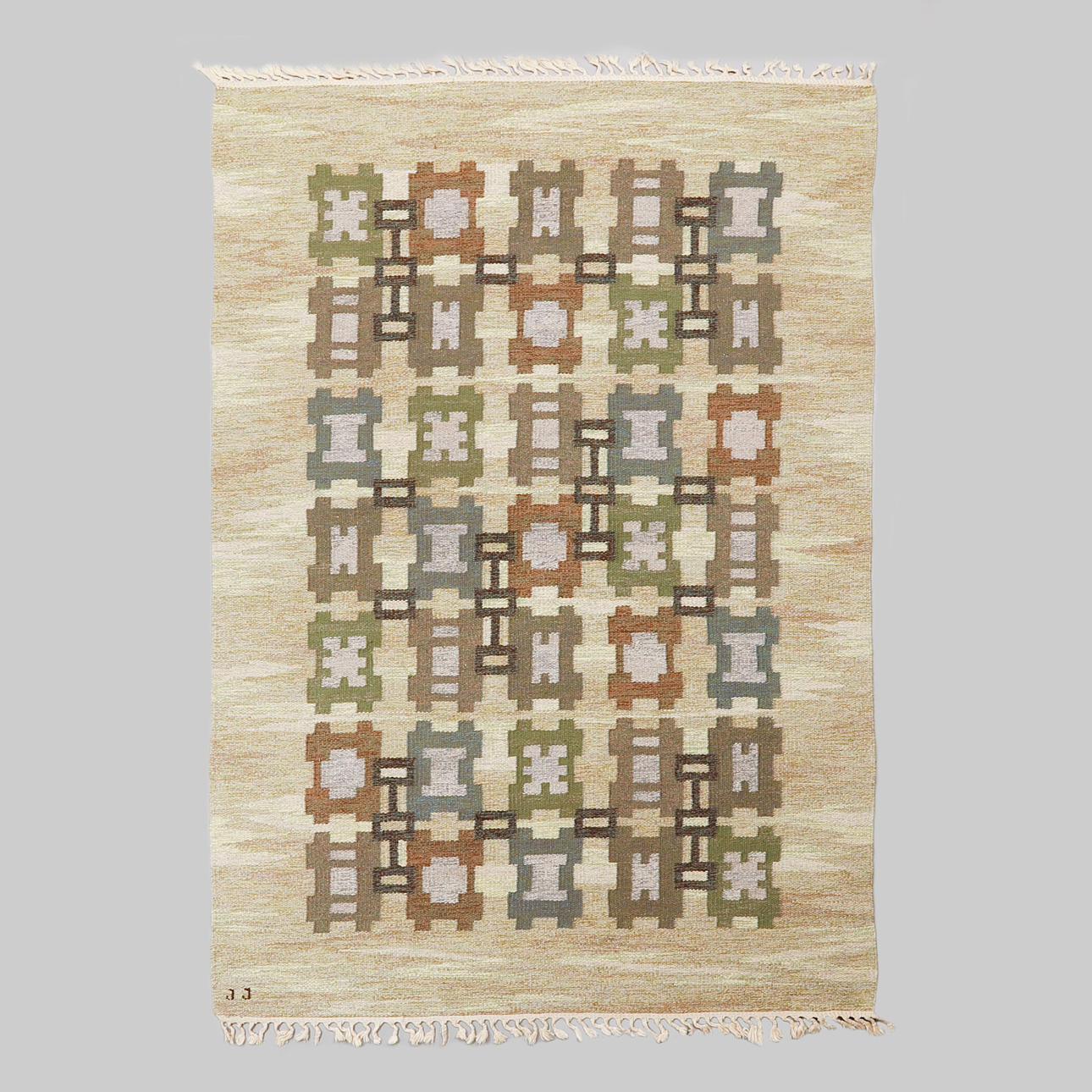 JUDITH  JOHANSSON. Carpet, "Checkers", 240 x 169 cm.