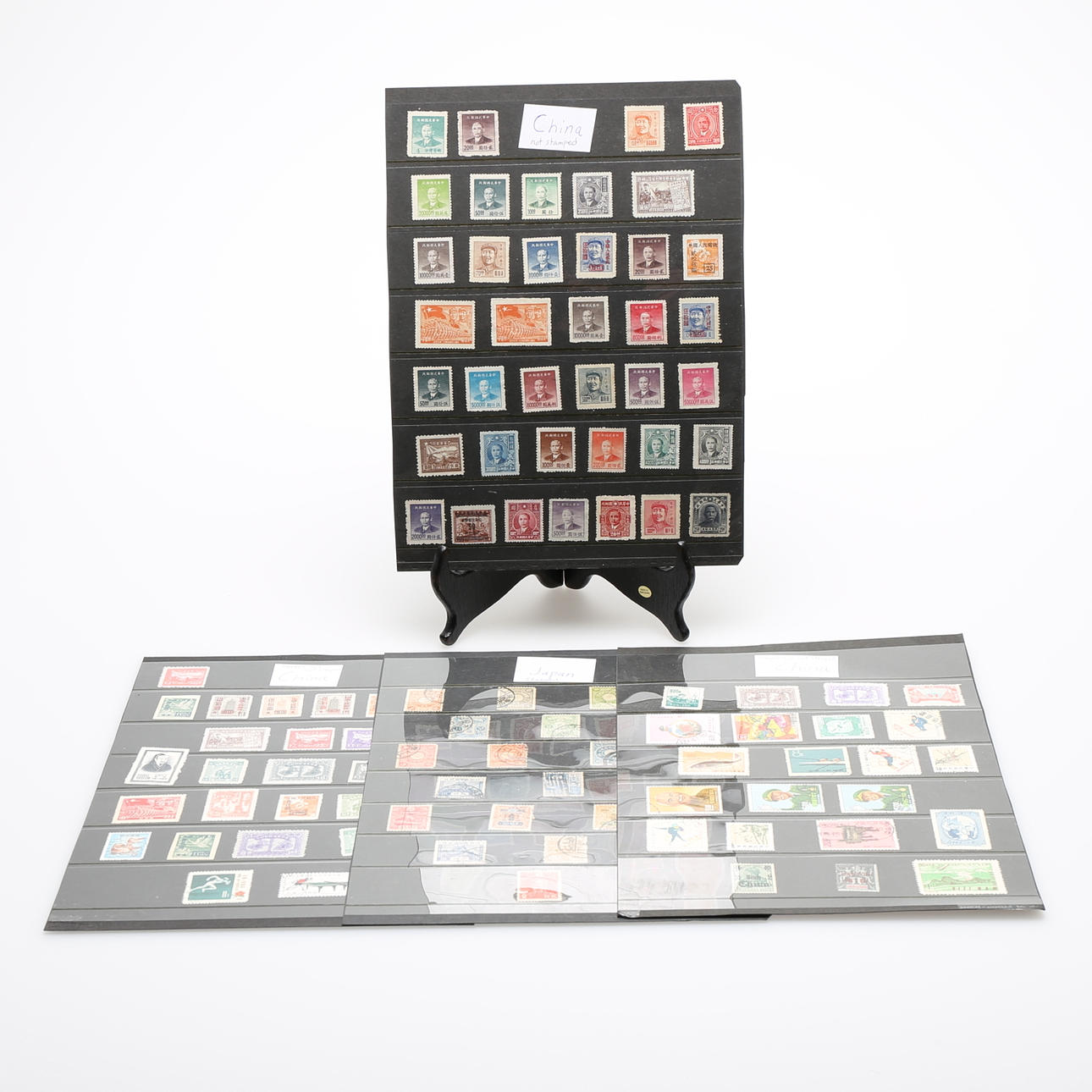 FRIMÄRKEN, 4 kartor, Japan och Kina.