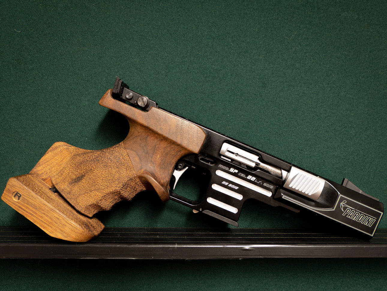 Pardini, model SP22, caliber .22LR, serial number B24550, serial number SE2906096.