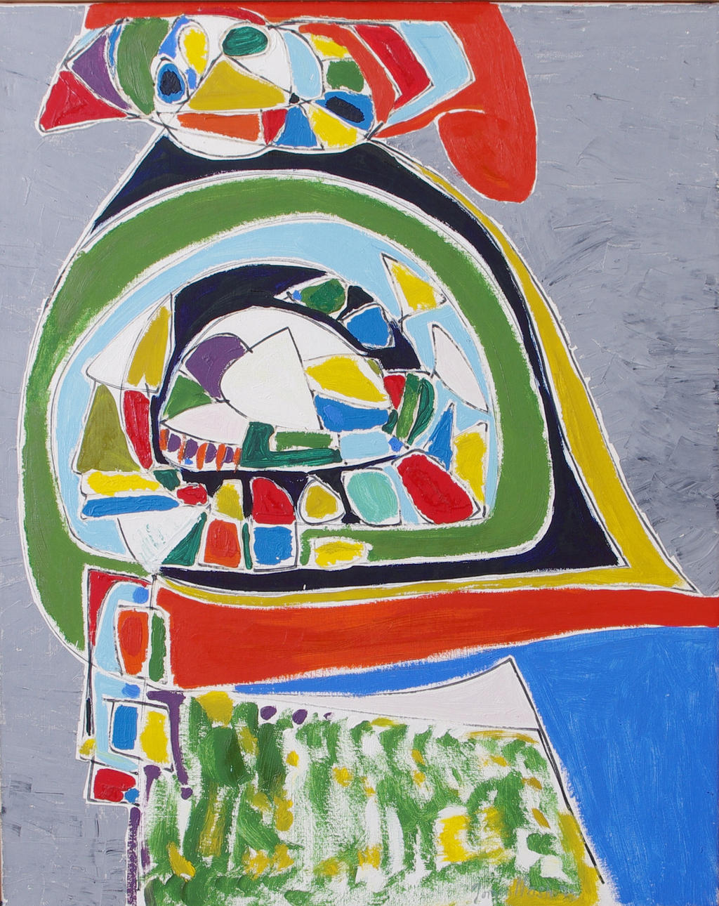 JÖRGEN NASH. "Dörren till de älskandes rum", olja på duk, signerad Jörgen Nash 73.