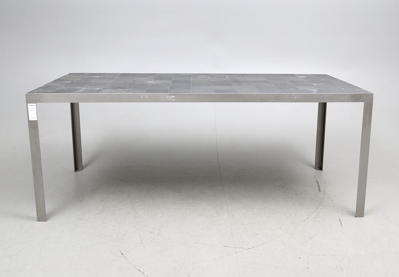 DINING TABLE, steel and slate, Rubner, Denmark, 2008.