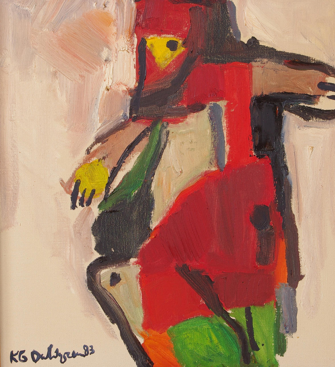 KARL-GUSTAF DAHLGREN. "Nallen", olja på duk, signerad KG Dahlgren.